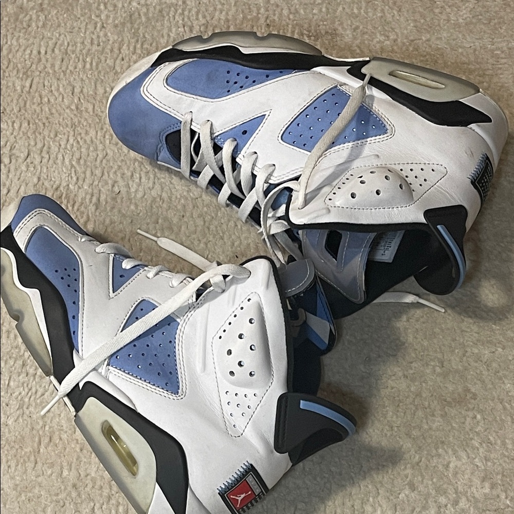 Jordan White and Light Blue Sneakers